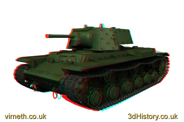 3d Anaglyph - Soviet KV1Heavy tank