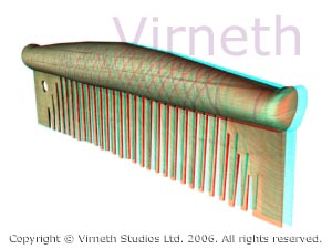 3D Anaglyph - Viking Comb