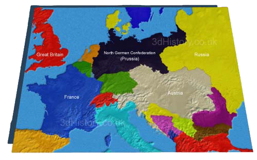 Prussia assumed leadership of the north German states after the Austro-Prussian War