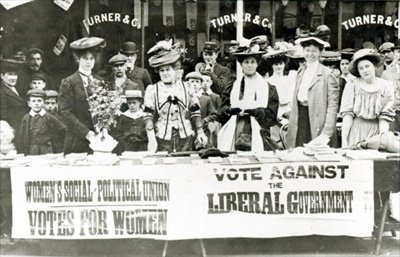 The Suffragette movement was a high profile group of that lobbied for the right for women to vote 