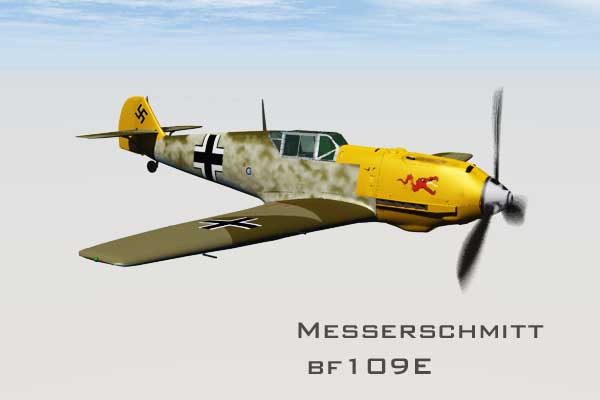 The Messerschmitt bf109e was a single engined fighter used by the Luftwaffe during the Battle of Britain