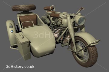 BMW R75 Motorcycle and Sidecar Combination