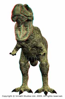 3d Anaglyph - T-Rex