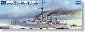 HMS Dreadnought scale plastic kit as it was in 1907