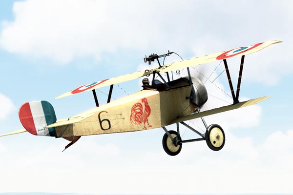 The Nieuport 11 C1 was superior in every respect, except perhapsfirepower, to its German opponant, the Fokker Eindecker.