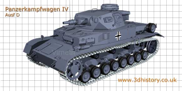 The Panzer IV early versions provided close support with a 7.5cm howitzer