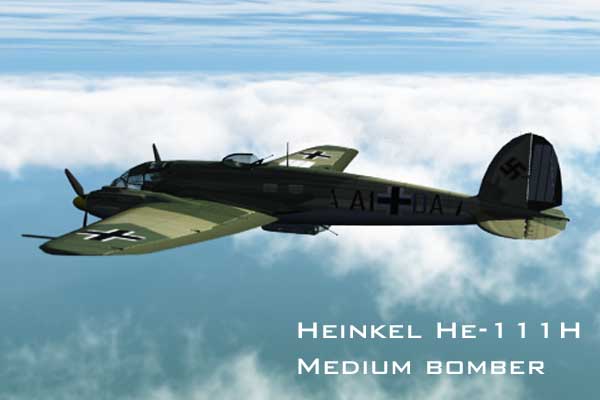 During the Battle of Britain and the Blitz the main medium bomber of the Luftwaffe was the Heinkel He111. It was withdrwan from service as a bomber shortly afterwards but continued to give good service as a transport until the end of the war.